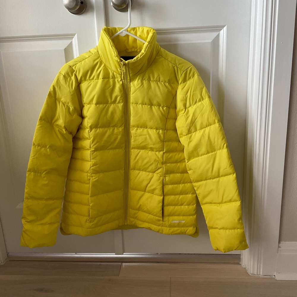 Lands' End Vibrant Yellow Puffer Jacket